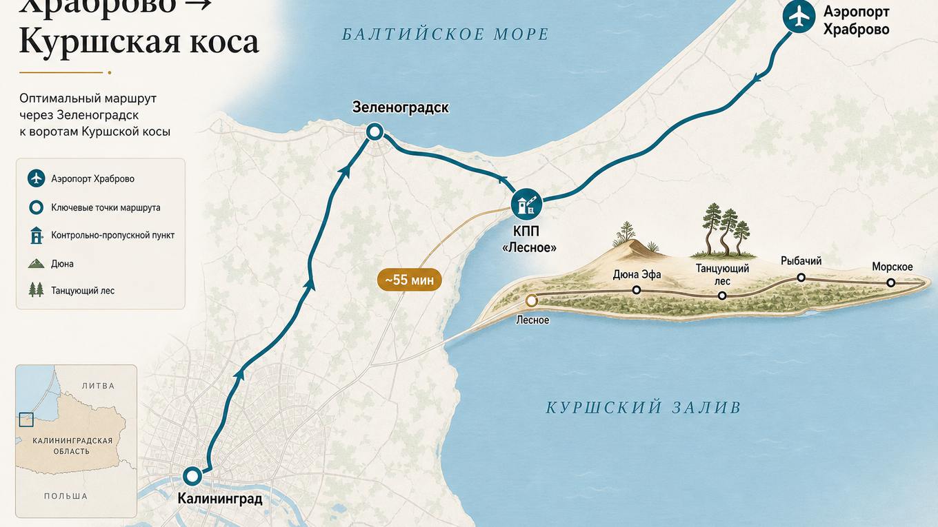 Схема маршрута kosa